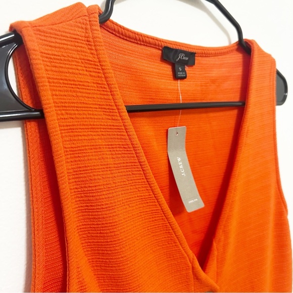 NWT J Crew Tie Front Tank Top Orange Size Small - Picture 4 of 10